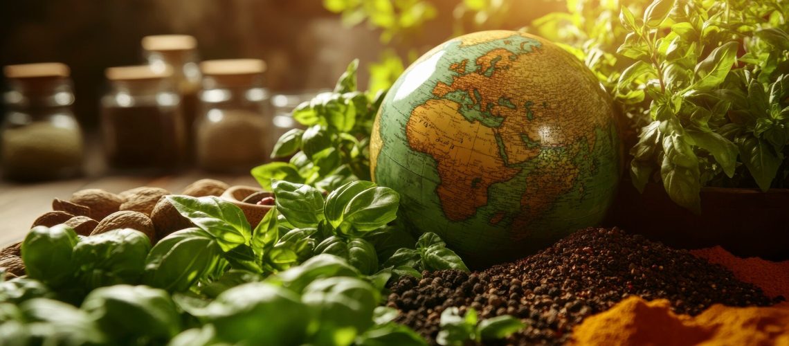 world-food-day-celebration-with-world-ball-globe-surrounded-by-food_23-2151794080